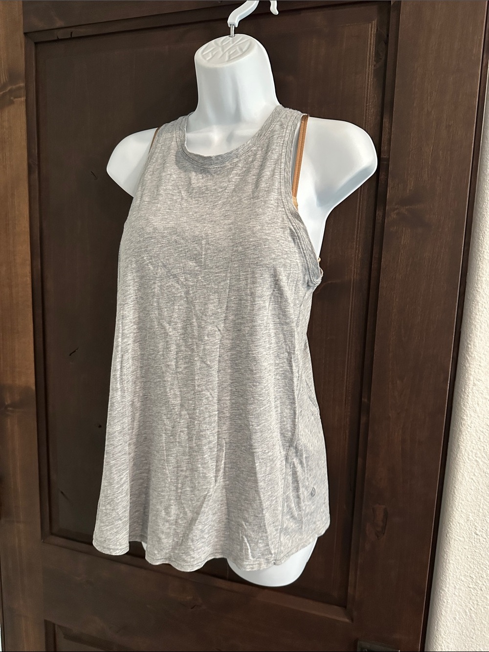 Lululemon Light Gray Tank Top with Open Back Sz 4